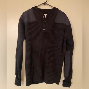 L.L. Bean Men's Black Commando Sweater L